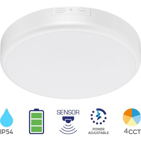 Plafonnier LED Rond 20W 4en1 avec Détecteur IP54 (1/5)
