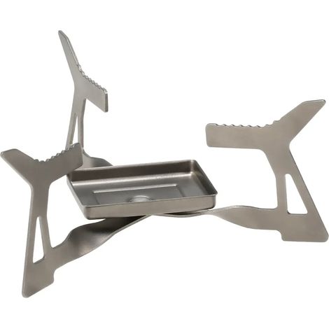Réchaud à alcool en titane, portable et pliable, idéal pour le camping. Fourneau compact à alcool solidifié, parfait pour les activités de plein air et les réchauds de cuisine portables. (1/5)