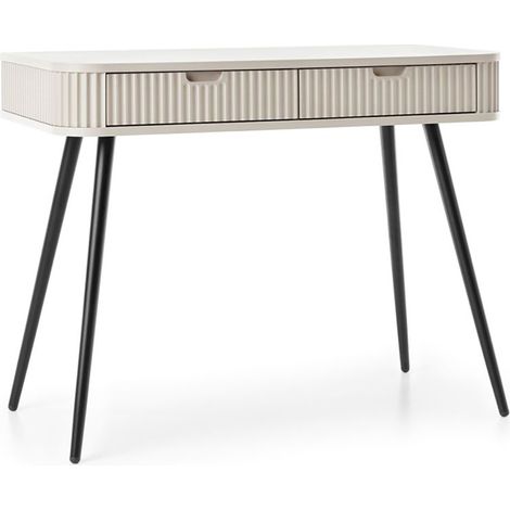 Konsolentisch mit Rillen in Beige, Füße schwarz, ZARA-160 (1/5)