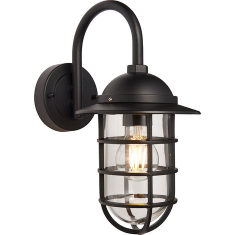 Applique esterna loft nera alluminio E27 IP44 Endon (1/5)
