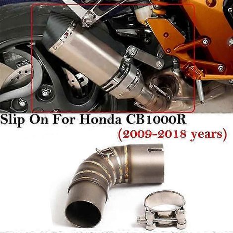 Tuyau intermédiaire d'évasion pour moto, silencieux en acier inoxydable pour Honda Cb1000r Cb 1000 R 2009 - 2018( )