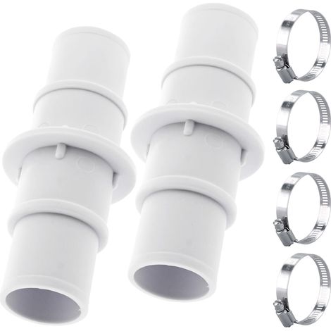 (2er-Pack) 1-1/4" oder 1-1/2" Poolschlauch-Adapteranschluss für Poolsauger, Kunststoff-Poolsaugerschlauch-Adapteranschluss für Poolsauger