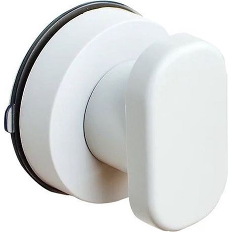 Poignée À Ventouse - Pour Porte Fenêtre Toilette Salle De Bain - Fixation Sans Perçage - Blanc Ou Noir - 1 Pièce (1/5)