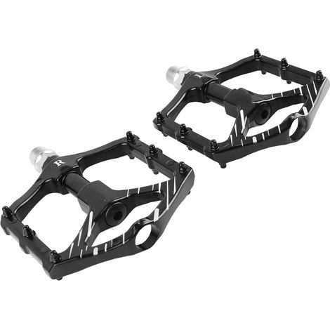Set aus 2 schwarzen Fahrradpedalen aus Aluminiumlegierung, universell, für Erwachsene und Kinder, für Rennradfahren. (1/5)