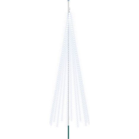 Luci per albero di Natale con picchetti e asta per bandiera vidaXL (1/5)