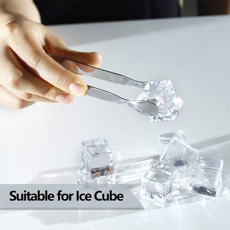 6-teiliges Mini-Eiswürfelzangen-Set aus Edelstahl für Vorspeisen und Zuckerwürfel (1/3)