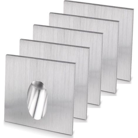 Lot de 5 Spots LED Encastrables Carrés pour Chemin d'Escalier Porche 1W AC 100-245V Blanc Chaud (1/5)