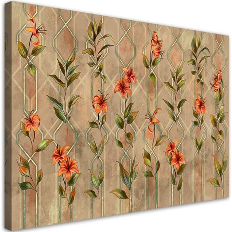 Tableau sur toile Fleur jaune Lilia 100x70 (1/5)