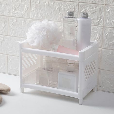 Schreibtischregal, multifunktional, praktisch und langlebig, Schreibtisch-Organizer fürs Schlafzimmer, weiß (1/5)