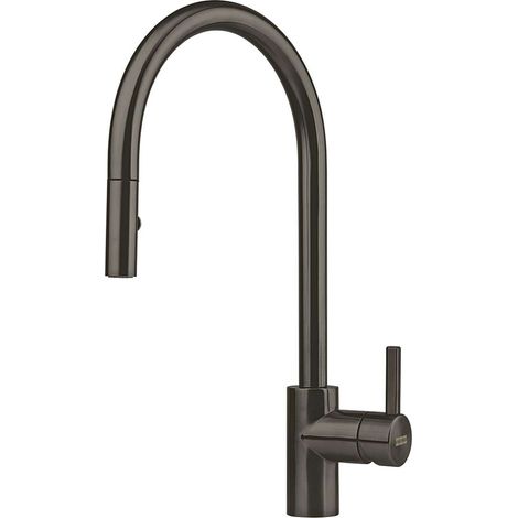 Franke – Mitigeur d'évier avec douchette extractible – Finition anthracite – Hauteur 433 mm – Débit 9 l/min – Rotation 180°