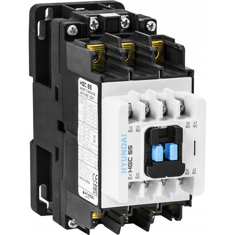 HYUNDAI - CONTATTORE HGC 65A AC3/440V, 3P + 2NO2NC, 230V 50HZ / 250V 60HZ, AC1-100A, EU AC690V,