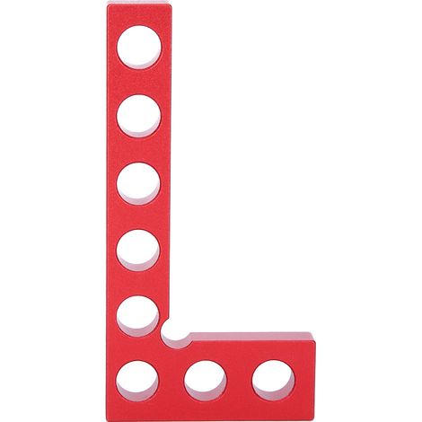 90-Grad-Positionierwinkel, rechtwinkliges Lineal, Holzbearbeitungswerkzeug, Zolllineal 0–100 mm, rot (1/5)