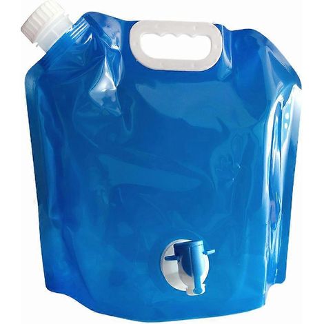Sac à eau pliable 2022 pour activités de plein air, idéal pour le camping, la cuisine, les pique-niques et les barbecues. Réservoir d'eau portable de 10 L avec bandoulière. (1/5)