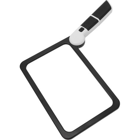 Loupe lumineuse, loupe pliable 5x à main avec 3 modes d'éclairage, loupe rectangulaire à 48 LED pour les personnes âgées lisant journaux et livres, éclairée pour les malvoyants (1/5)