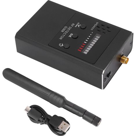 Détecteur RF G368 Argent, Scanner de signaux sans fil, Localisateur de caméras et micros espions, Détecteur GPS et dispositifs d'écoute (1/5)