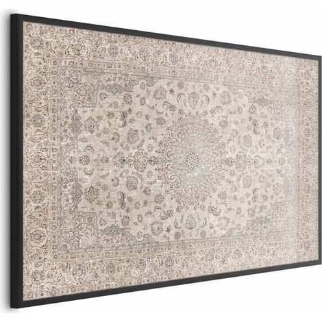 Póster - Alfombra de arena - una alfombra persa desgastada con ricos motivos decorativos (1/4)
