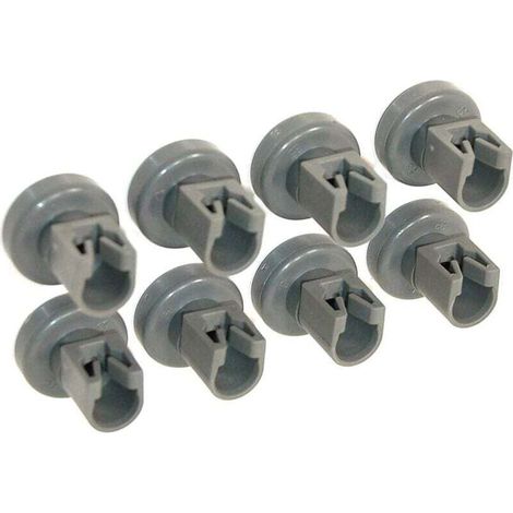 Roulettes pour panier supérieur Ulisem pour lave-vaisselle – Compatibles avec Privileg, Faure, AEG, Electrolux, Zanussi, Ikea… Jeu complet de 8 roulettes (25 mm)