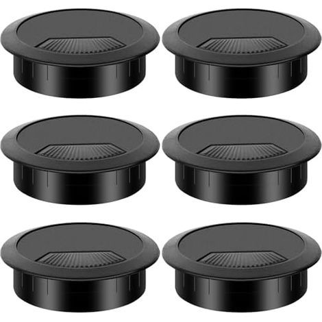 Lot of 6 office oeillets in black plastic of 60 mm (1/5)