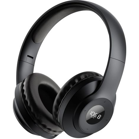 Casque radio FM, sans fil, pliable et rechargeable, avec
