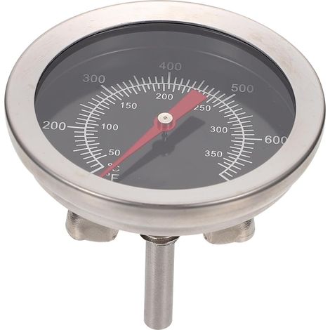 Thermomètre Bimétallique Inox pour Barbecue et Four Lecture (1/5)