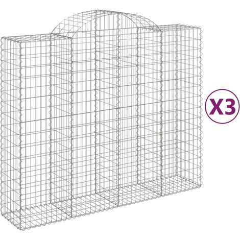 Maison Exclusive - Gabionen mit Hochbogen 3 Stk. 200x50x160/180cm