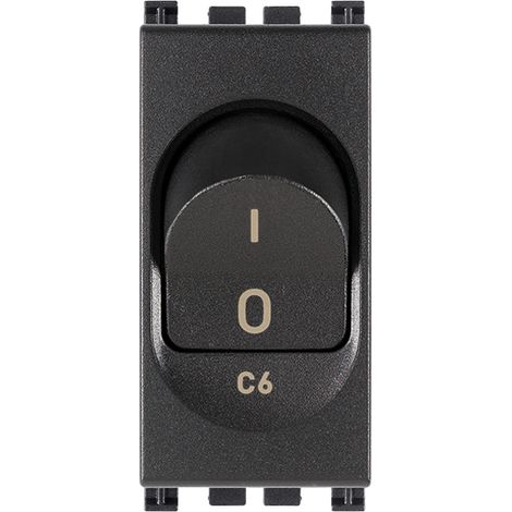 VIMAR - 19405.06 MT Interrupteur 1P+N C6 120-230V gris