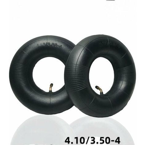 Set mit 2 Schlauchreifen der Größe 4,10/3,50–4 Zoll für Sackkarren, Karren, Gartenkarren, Rasenmäher, mit 4,10–4 Ersatzschlauch. (1/4)