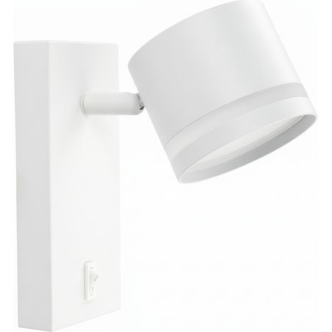 Aplique Ortiga 1xGX53 blanco 9W 800lm orientable con bombilla 16x8,3x15,5 cm