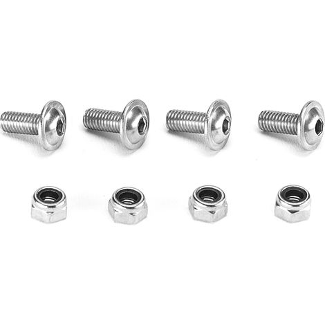 4 Stück Linsenschrauben + Mutter M5 x 12mm für PVC-Lamellenvorhang (1/5)