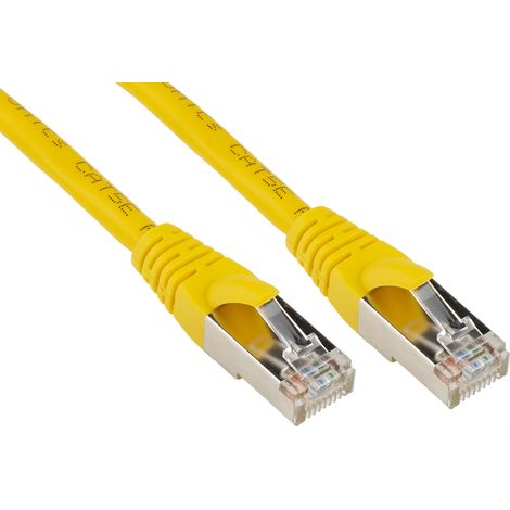 Câble Ethernet cat 5e Avec connecteur gaine PVC Jaune / , F/UTP, 3m ( Prix pour 1 )