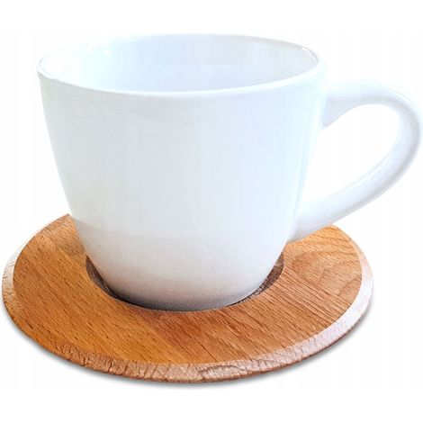 Taza de café de porcelana con platillo de 220 ml. (1/5)