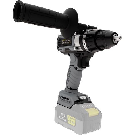 Perceuse-visseuse à percussion sans fil jusqu'à 13 mm 500-2000 tr/min Lumière LED Sans batterie Sans chargeur Livré dans une boîte avec poignée souple et poignée latérale (1/4)