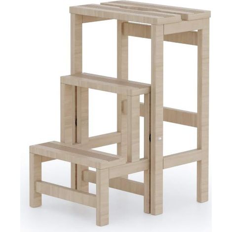 Hocker Buche 3-stufig H57 Cm platzsparend klappbar, RIBALTINO COLOMBO (1/3)