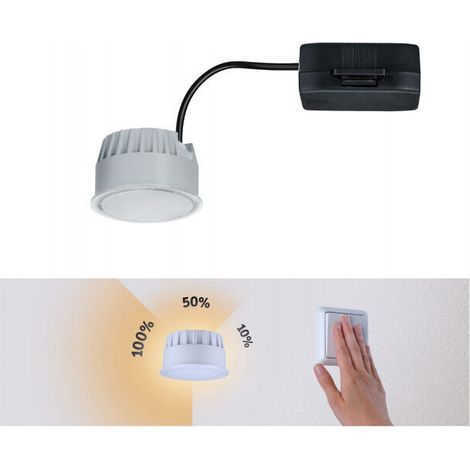 – Spot LED encastrable salle de bains 6W – Dimmable 4000K blanc neutre – Installation facile 30mm – Angle de diffusion 100° – Plastique satin - W439622 (1/5)
