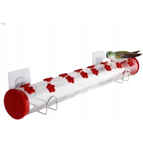 Transparente Vogeltränke 785 ml – 14 Löcher, einfache Montage (1/4)