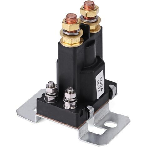 Relè di avviamento per auto 500A CC 12V Corrente CC elevata SPST 4 pin Controllo solenoide Isolatore Interruttore On/Off (1/5)