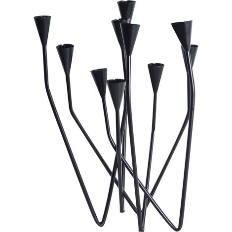 Kerzenständer MATOSINHOS Metall 54 cm Schwarz