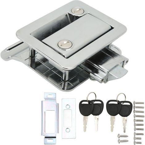 Jeffergarden Verrou de Sécurité Porte d'Entrée VR Verrou Mortaise Intégré Alliage Aluminium pour Camping-Car Chrome (1/5)