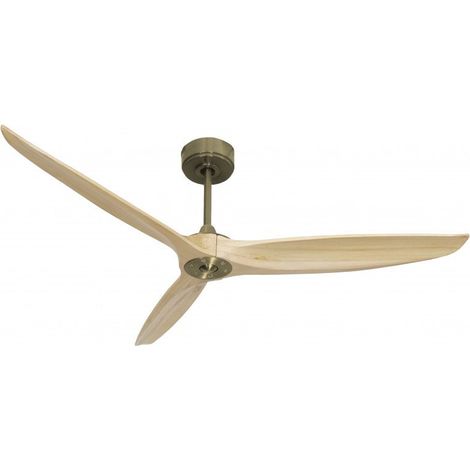 Bolt, Ventilateur déstratificateur d'air, moteur laiton pales bois clair  166 Cm, 100 % efficace été/hivers, sans lampe