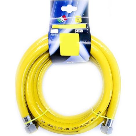 Tubo Flessibile gas in acciaio FF 1/2" Lunghezza = 3000 mm. Per allacciamento cucine.
