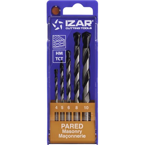 IZAR JUEGO BROCAS WIDIA 4-5-6-8-10 (ESTUCHE  5U. (1/4)