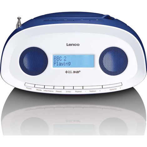 Radio portatile DAB+/FM con lettore CD e USB, blu