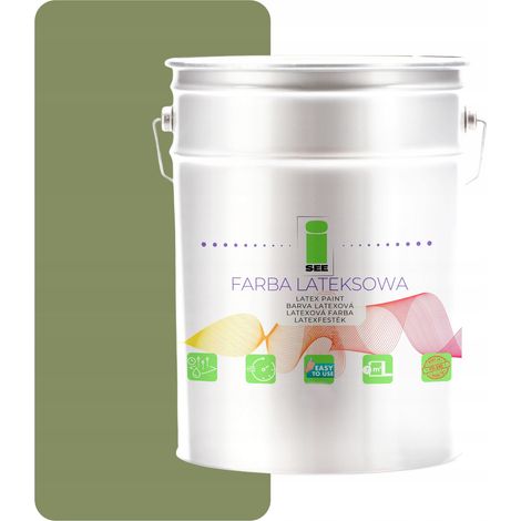 Latex-Wandfarbe für Innenräume, olivgrün, 5 l, Polen
