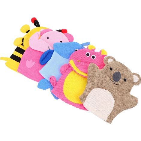 Lot de 5 gants de toilette pour enfants