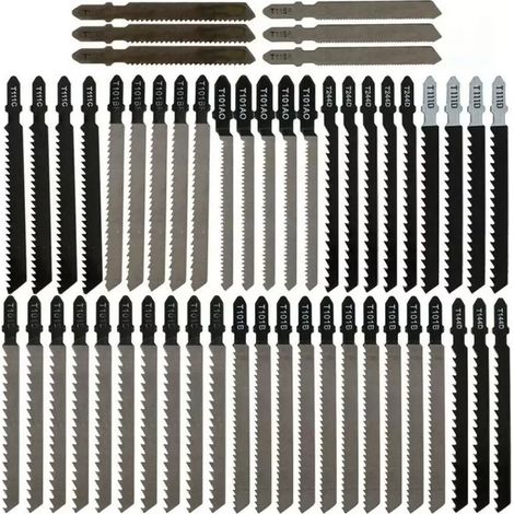 Lame De Scie Sauteuse - Tige T - Pour Bois Et PVC - Acier Au Carbone - 52 Pièces (1/5)