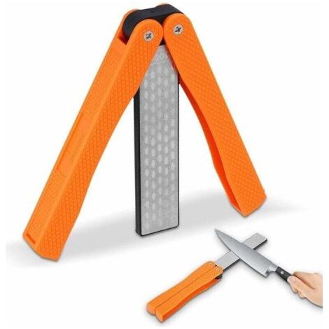 Aiguiseurs de Couteau, 400/600 Grit Pliant Poche Diamant Pierre à Aiguiser Affûteur Diamant Poche à Double Face Pierre à Aiguiser pour L'outil d'affûtage de Cuisine Jardin Camping en Plein Air