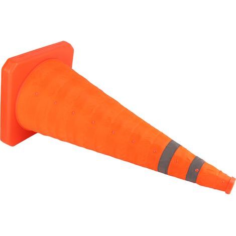 Cône de Signalisation Rétractable 70 cm avec Bande Réfléchissante pour Entraînement Conduite et Sécurité Routière
