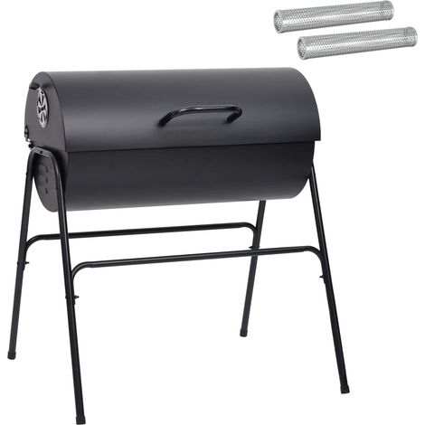 Outdoor Grill 3 pcs 80 x 73 x 90 cm Black Metal vidaXL (1/5)