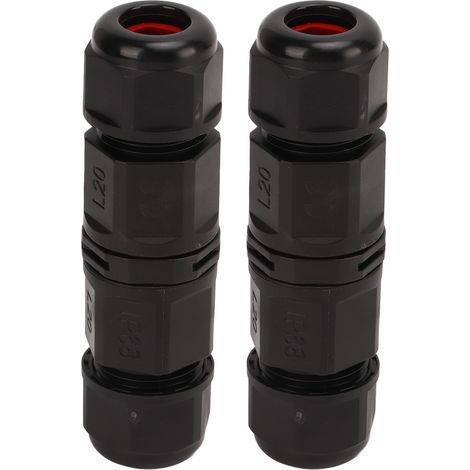Connecteur de boîte de jonction 380V, 2 pièces, câble de sertissage à vis étanche IP68 avec boîtier en plastique pour phare L20 5 (1/5)