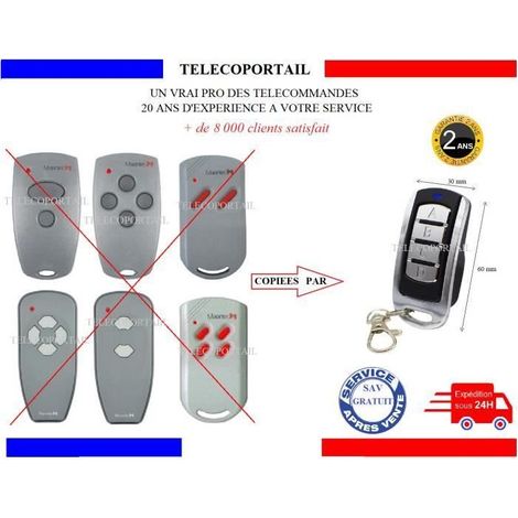 TELECOMMANDE COPIEUSE TOUTES MARANTEC DIGITAL 212 302 304 433.92 ET 868.30 Mhz - COULEUR METAL (1/3)
